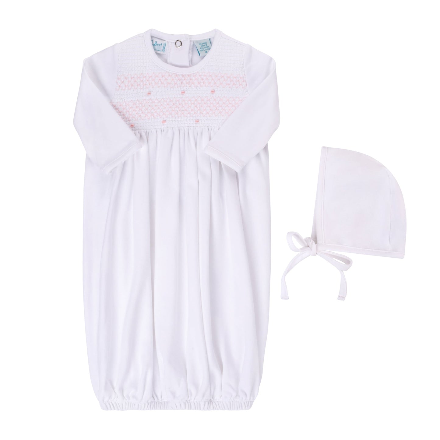 Feltman Bros Bullion Gown with Hat Newborn