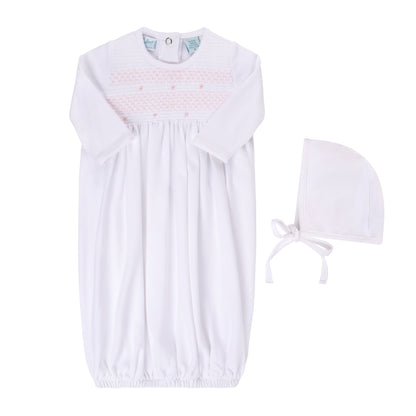 Feltman Bros Bullion Gown with Hat Newborn
