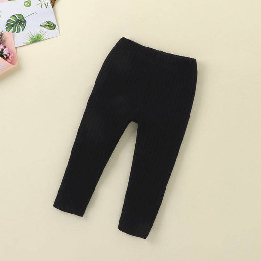 Ribbed Solid Baby Pants Leggings