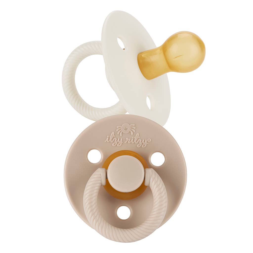 Itzy Ritzy - Itzy Soother™ Natural Rubber Pacifier Sets Coconut & Toast