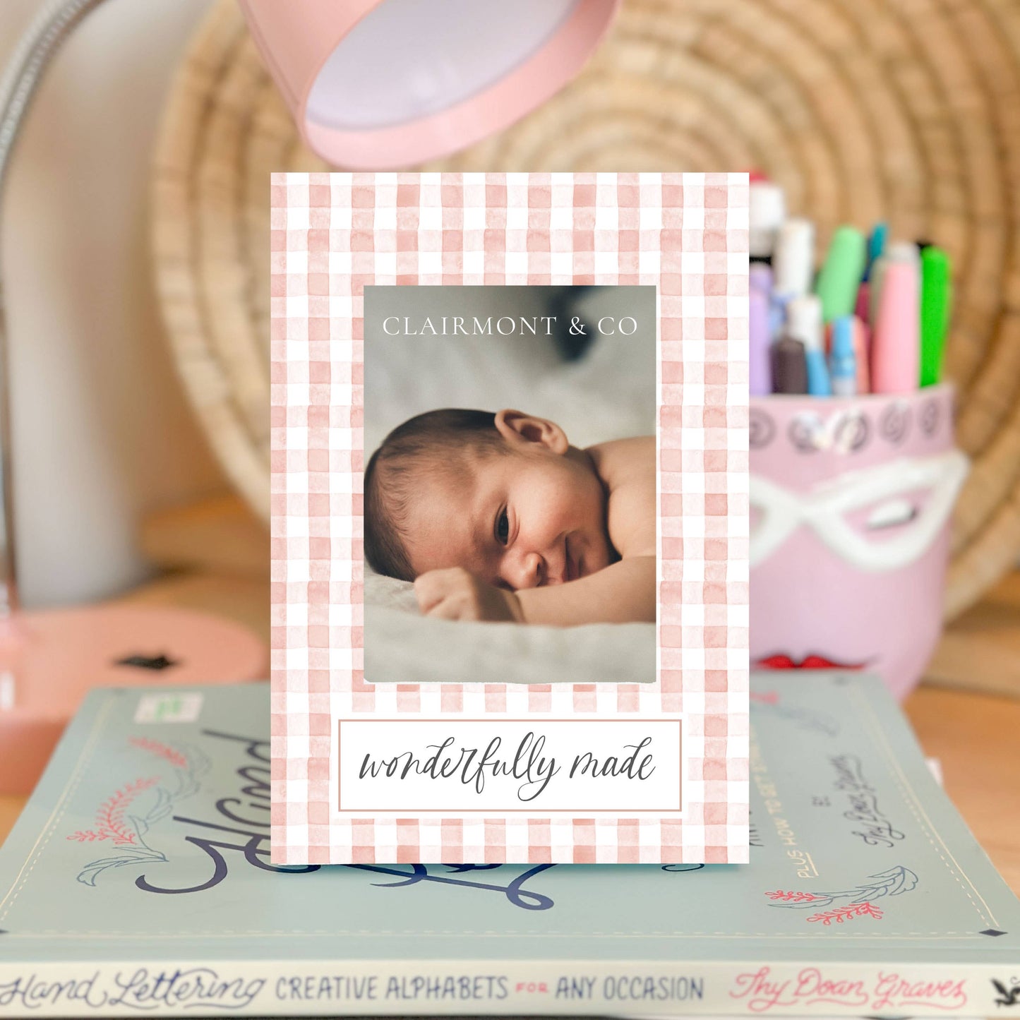 Clairmont & Co - Wonderfully Made Picture Frame, Watercolor Check Mini Frame