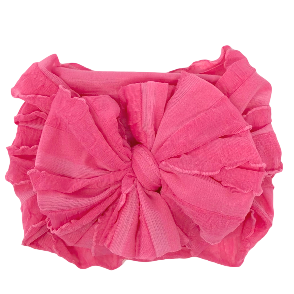 Rockin Royalty - Candy Pink Ruffled Headband