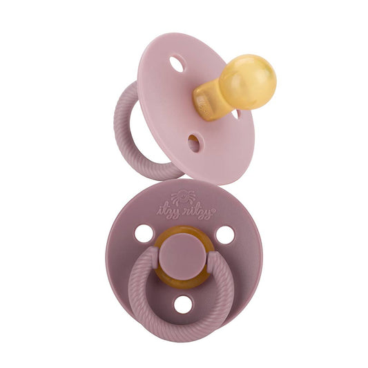 Itzy Ritzy Soother™ Natural Rubber Pacifier Sets Orchid & Lilac